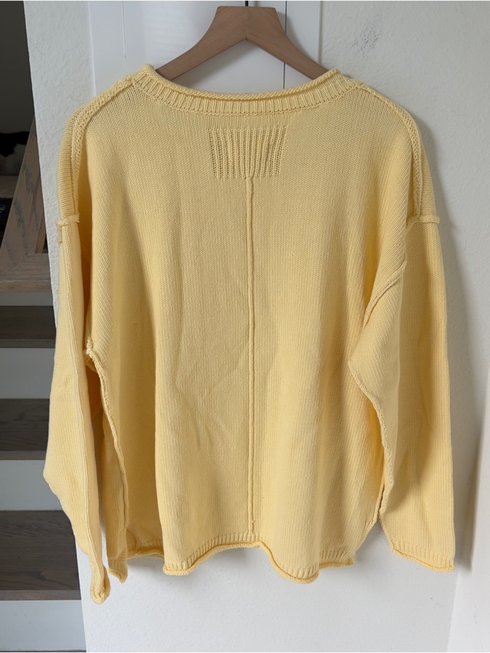 Free People We The Free Ella Roll-Neck Cotton Knit Sweater - Double Butter - NWT - Picture 5 of 6